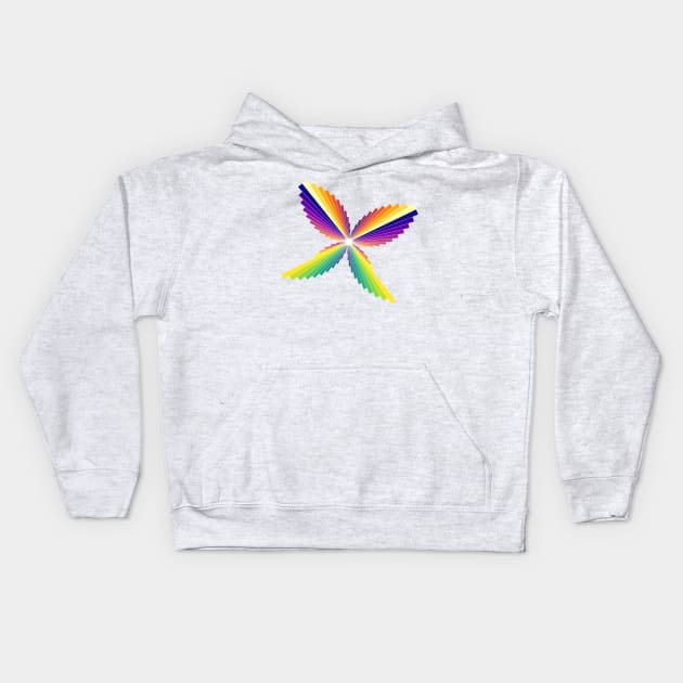 Aurora Butterfly | Flying Wings Bar Charts White Kids Hoodie by aRtVerse